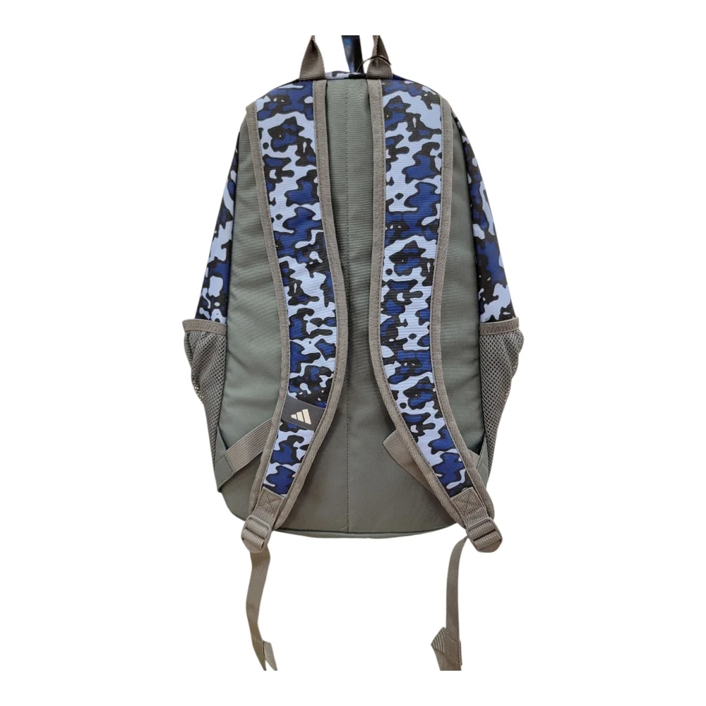 Adidas Kids Backpack Blue Orange Camo Print Lightweight School‎ Bag
